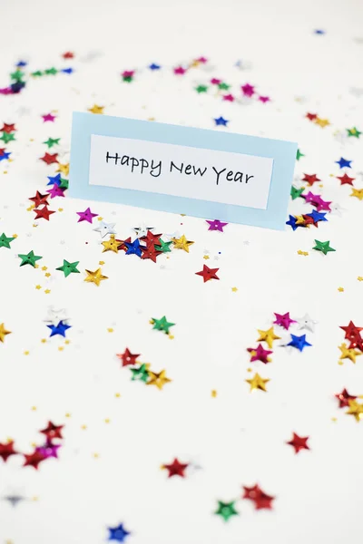 Warna-warni confetti untuk tahun baru — Stok Foto