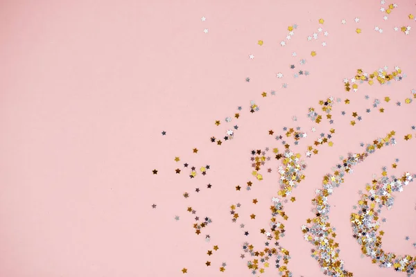 Gouden cirkels confetti — Stockfoto