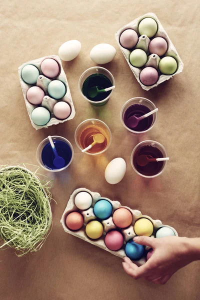Huevos de Pascua teñidos —  Fotos de Stock