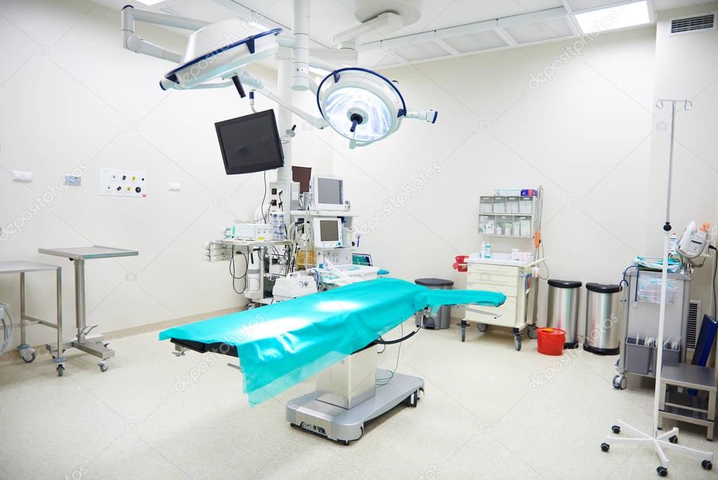 operating room with medical technology