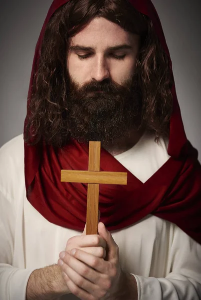 Jezus Christus bidden — Stockfoto