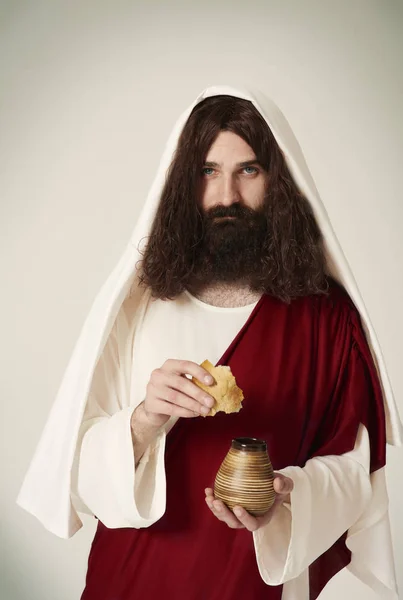 Jésus avec une cruche à vin — Photo