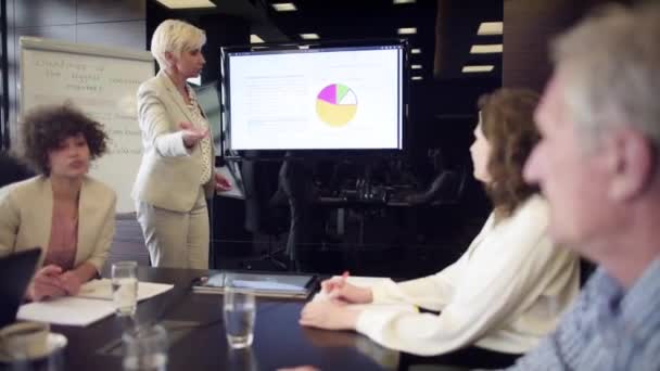 Businesspeople having presentation — Stock Video