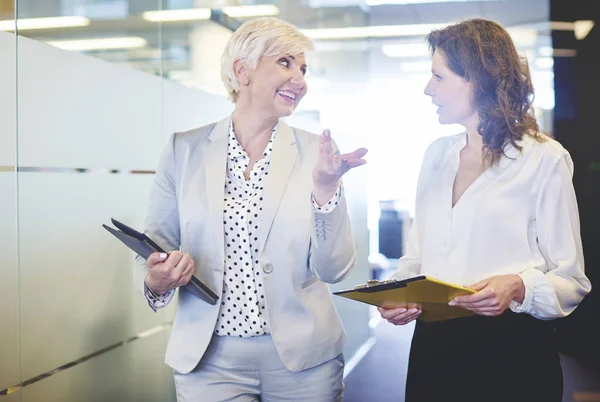 Taille hoch von zwei reifen Geschäftsfrauen — Stockfoto