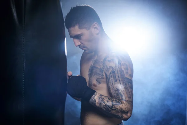 Handsome young kickboxer — Stock Photo, Image