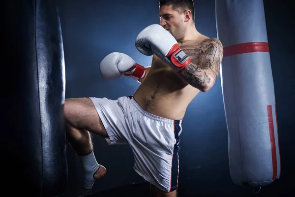 Young man in boxing gloves — Stock Photo, Image