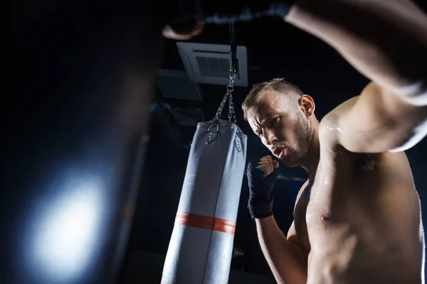 Handsome young kickboxer — Stock Photo, Image