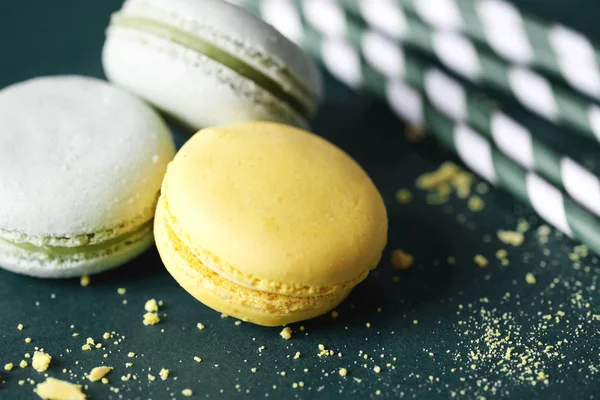 Ízletes francia macarons — Stock Fotó