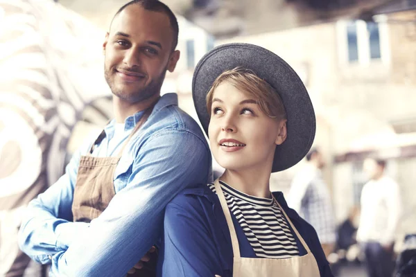 Porträt der Food-Truck-Besitzer — Stockfoto