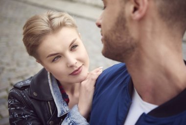 Sevgi çift Üstten Görünüm 