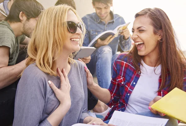 Vrienden samen studeren — Stockfoto