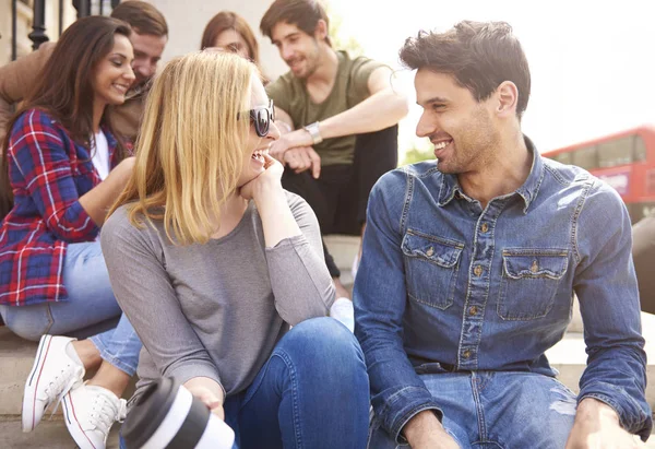 Group of cheerful friends — Stock Photo, Image