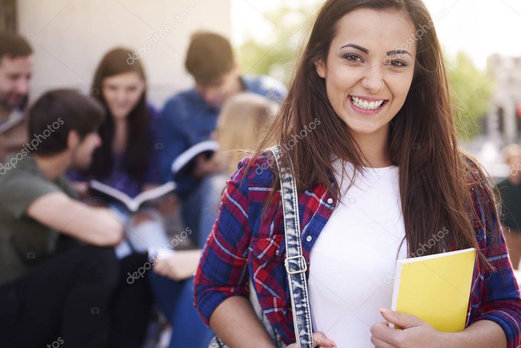 beautiful female student