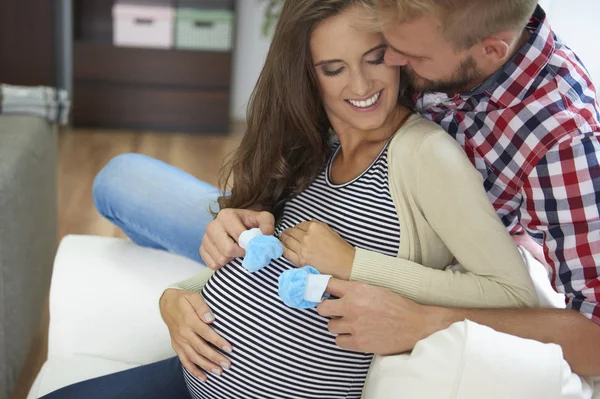 Couple waiting for baby — Stock Photo, Image