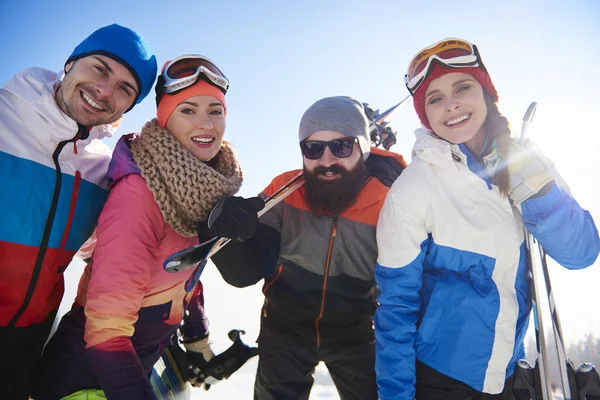 Preparado para o pico da montanha — Fotografia de Stock