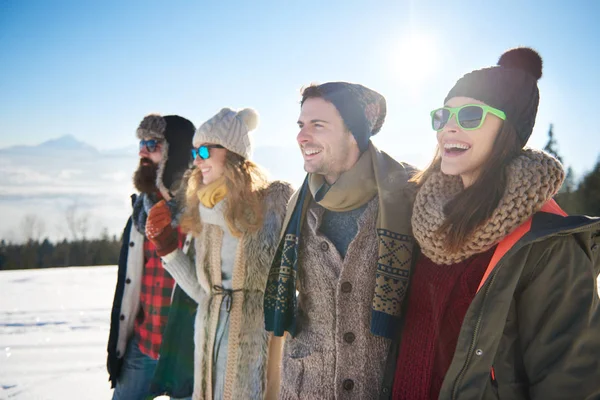 Beste vrienden bij wintertijd — Stockfoto