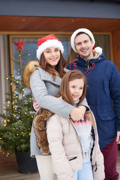 Family  on winter holidays — Stock Photo, Image