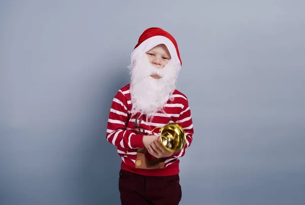 Dítě Nosit Klobouk Santa Medvěd — Stock fotografie