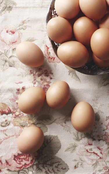 Close Eggs Basket — Stock Photo, Image