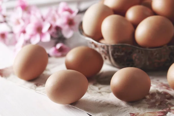 Chicken Eggs Bowl Kitchen — Stock Photo, Image