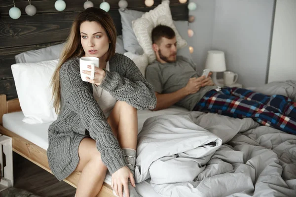 Couple Spending Time Home — Stock Photo, Image