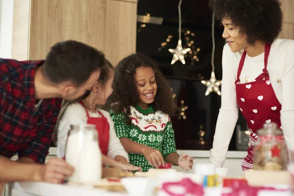 Galletas Para Hornear Familiares Para Navidad Juntos — Foto de Stock