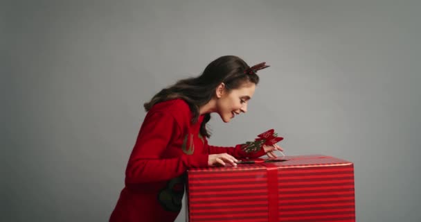 Loco Por Este Regalo Navidad — Vídeos de Stock
