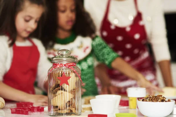 Cuisson Biscuits Est Une Tradition Noël — Photo