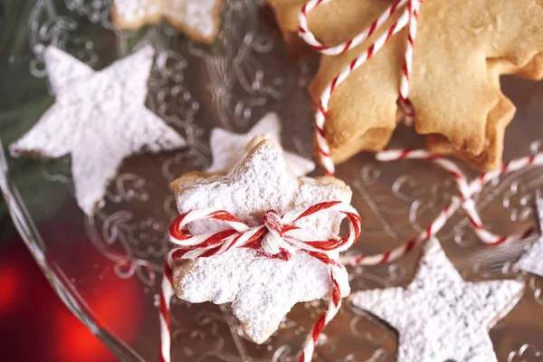 High Angle View Gingerbread Cookies — Stock Photo, Image