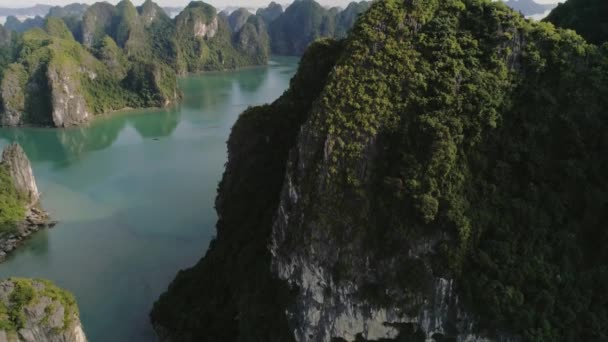 Tilt Βίντεο Δείχνει Halong Bay Στο Βιετνάμ — Αρχείο Βίντεο
