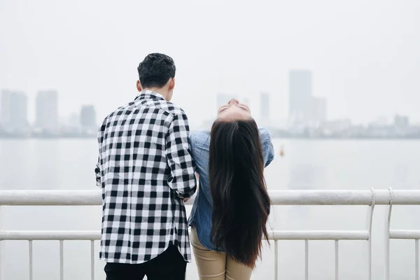 Happy couple in the city