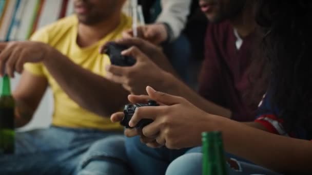 Fechar Vídeo Portátil Jogar Console Jogo Tiro Com Câmera Hélio — Vídeo de Stock