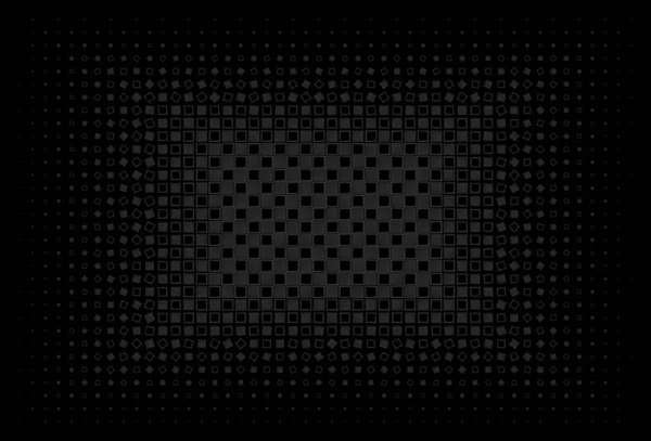 Geometrisch Zwart Vierkant Patroon Zwarte Achtergrond — Stockfoto