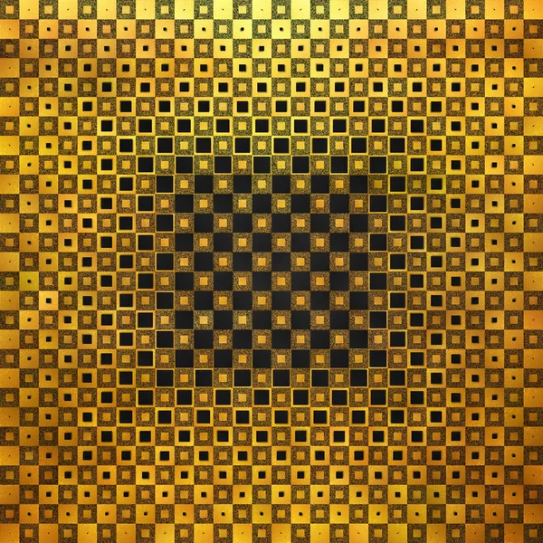 Preto Padrão Abstrato Dourado Mosaico Dourado — Fotografia de Stock