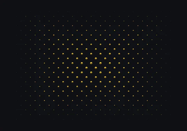 Padrão Mosaico Geométrico Abstrato Bolas Ouro Fundo Preto — Fotografia de Stock
