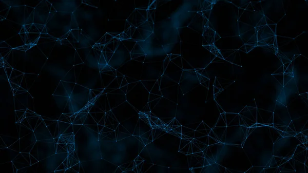 Noktaların mavi renk çizgileriyle birleştirildiği modern arkaplan