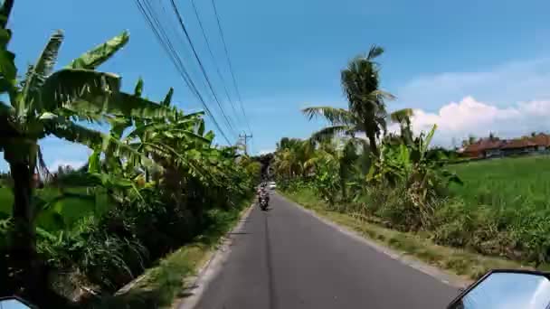 도로에서 오토바이를 달리는 — 비디오