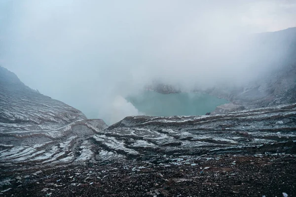 Foto Del Cratere Vulcanico Fumo Sull Isola Java Indonesia — Foto Stock