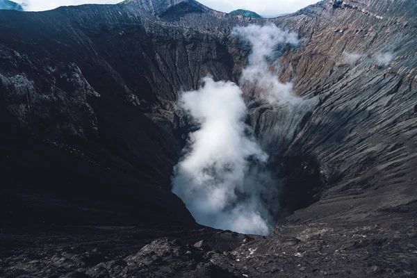 Foto Del Cratere Vulcanico Fumo Sull Isola Java Indonesia — Foto Stock