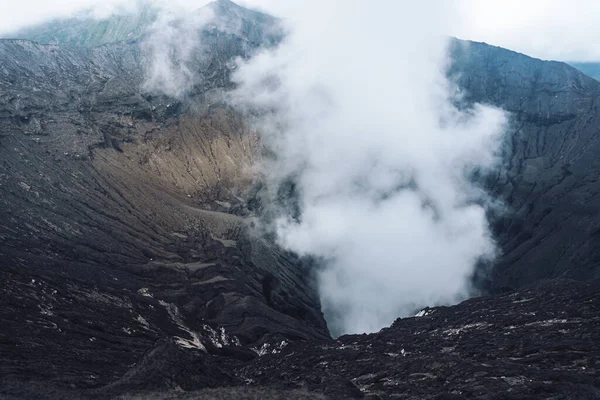 Foto Del Cratere Vulcanico Fumo Sull Isola Java Indonesia — Foto Stock