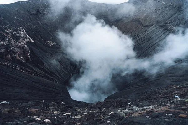 Foto Del Cratere Vulcanico Fumo Sull Isola Java Indonesia — Foto Stock