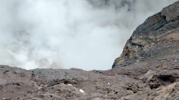 Vídeo Del Humeante Cráter Activo Del Volcán Bromo Isla Java — Vídeos de Stock