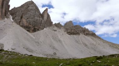 Clouds over Tre Cime di Lavaredo. Time Lapse