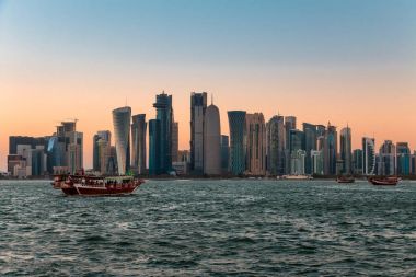 Doha gökdelenler ve Dusk
