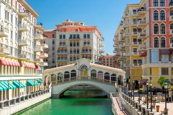 Puente en Doha Como el Puente Veneciano Rialto —  Fotos de Stock