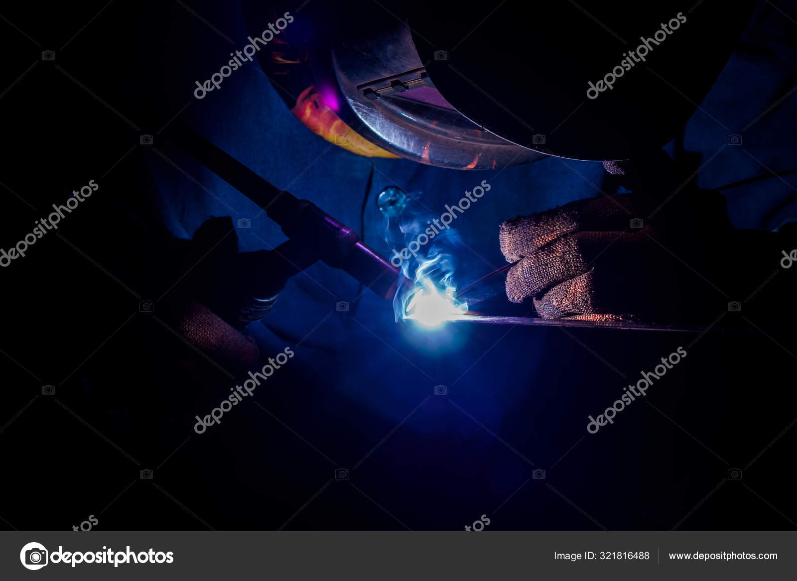 Argon Welder Works Construction — Stock Photo © nemchenko_oleg 321816488