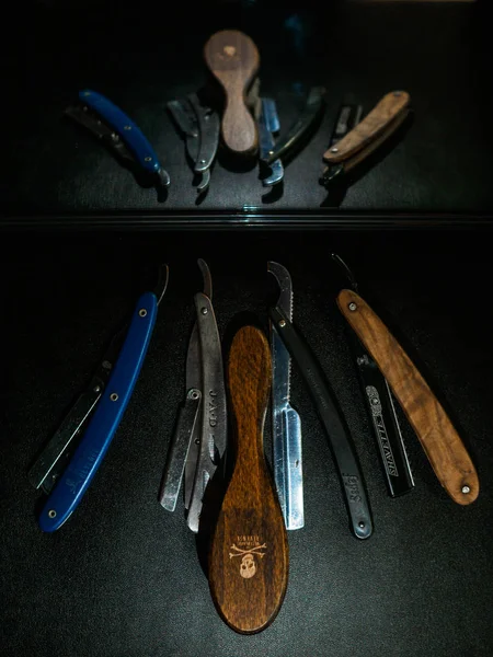Set of vintage barber shop tools