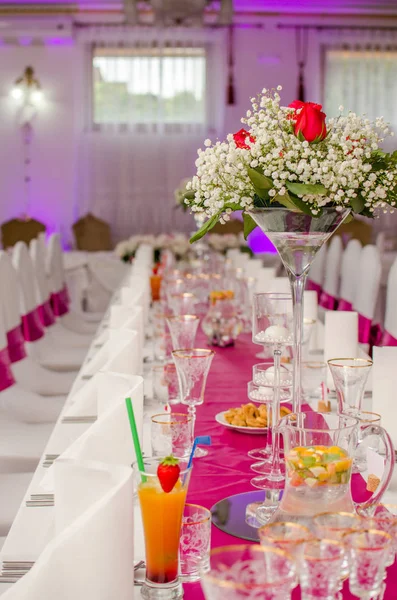 Decorations Wedding Table — Stock Photo, Image