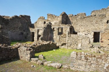 Pompeii 'deki bir evin kalıntıları.