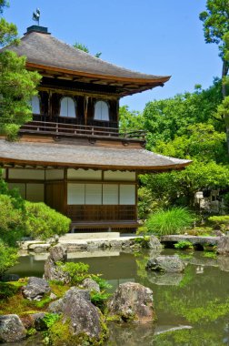 Ginkakuji - Gümüş Köşk - Japonya 'nın Kyoto şehrinde bir zen tapınağı